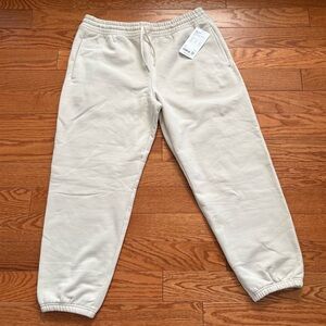 Athleta Tan Easy Fleece Jogger size Large